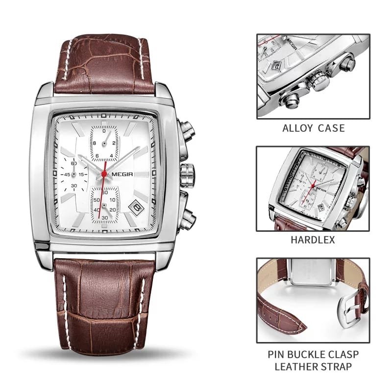 A Classic Mens Chronograph Leather Wrist Watch – Victoria His & Hers ...