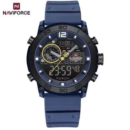 Naviforce Men's Rubber straps Dual time Fashion Wrist Watch