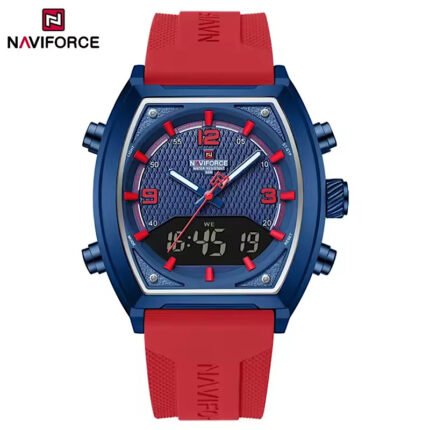 Naviforce Men's Rubber straps Dual time Fashion Wrist Watch