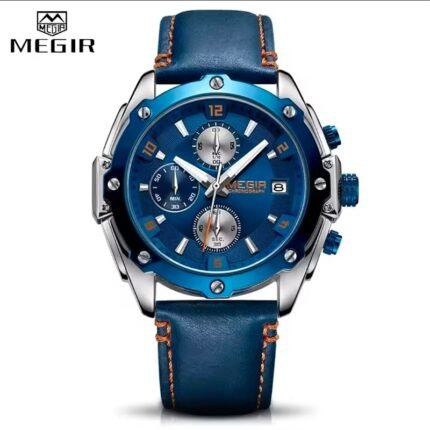 A Classic Mens Chronograph Leather Wrist Watch