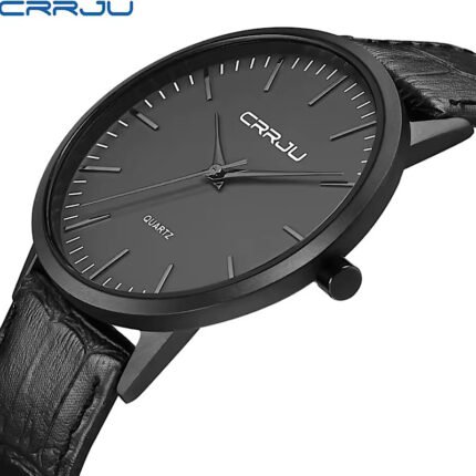 Classic 3ATM water resistant leather wrist watch