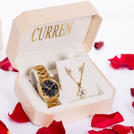 Ladies Watch plus necklace and earrings Gift set