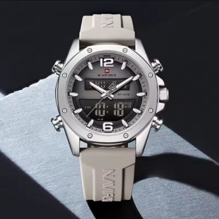 A Classic Dual time 3ATM water resistant fashion wrist watch