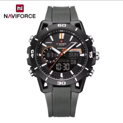 Digital analogue 50M waterproof rubber straps wrist watch