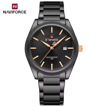 Classic slim Calendar stainless steel wrist watch