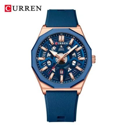 Classic Men's Rubber straps calendar wrist watch